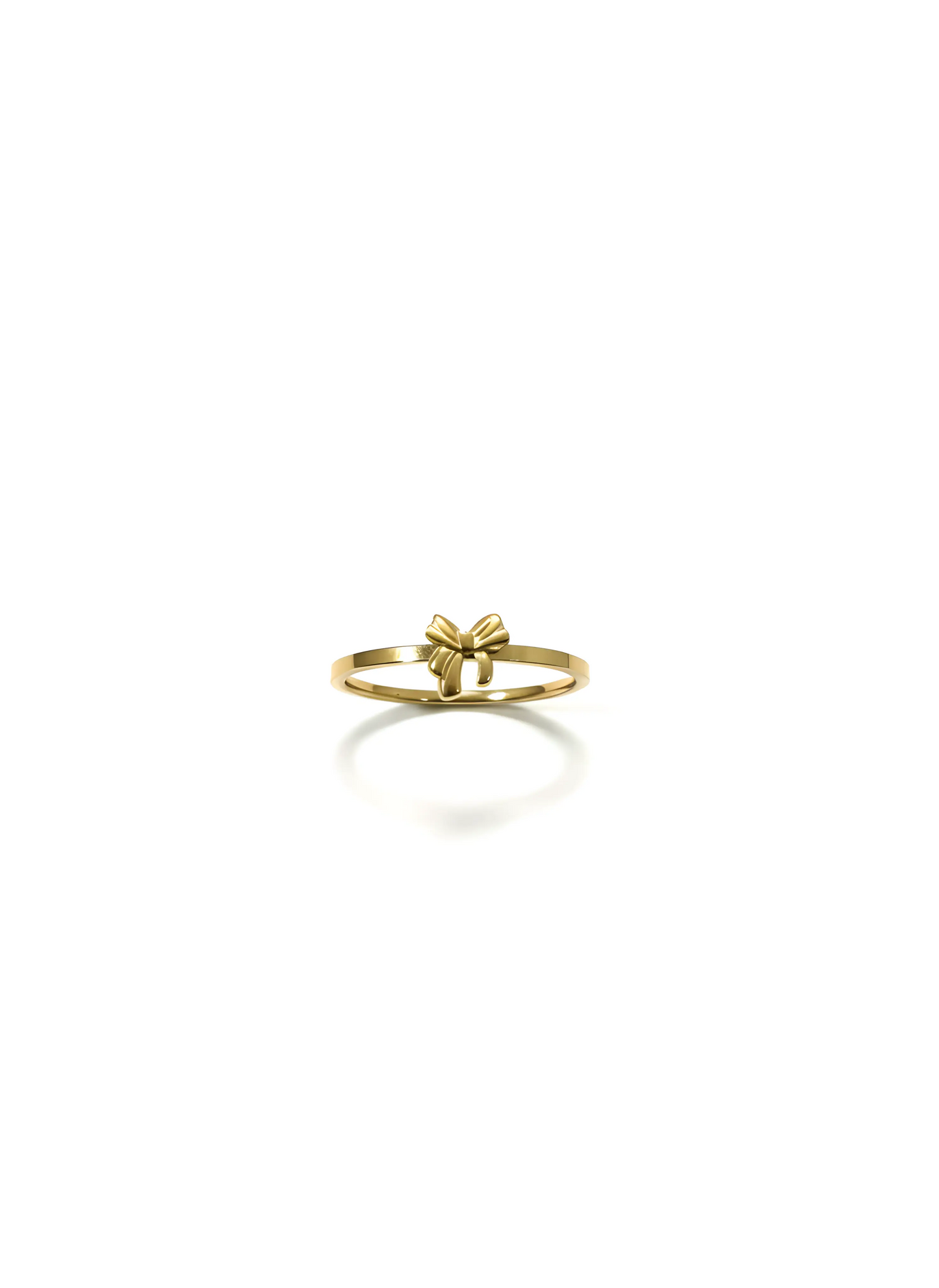 18K Gold Plated Bow Ring – Dainty Minimalistic Band, Waterproof Non-Tarnish Jewelry AurviJewelry