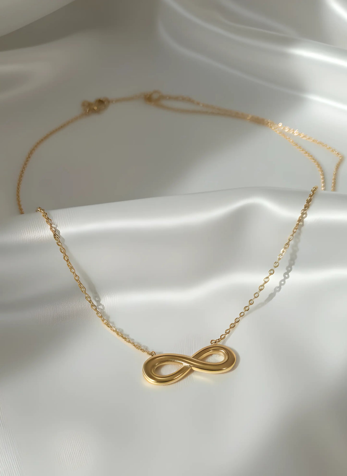 Infinity Pendant Necklace, 18K Gold Plated - AurviJewelry