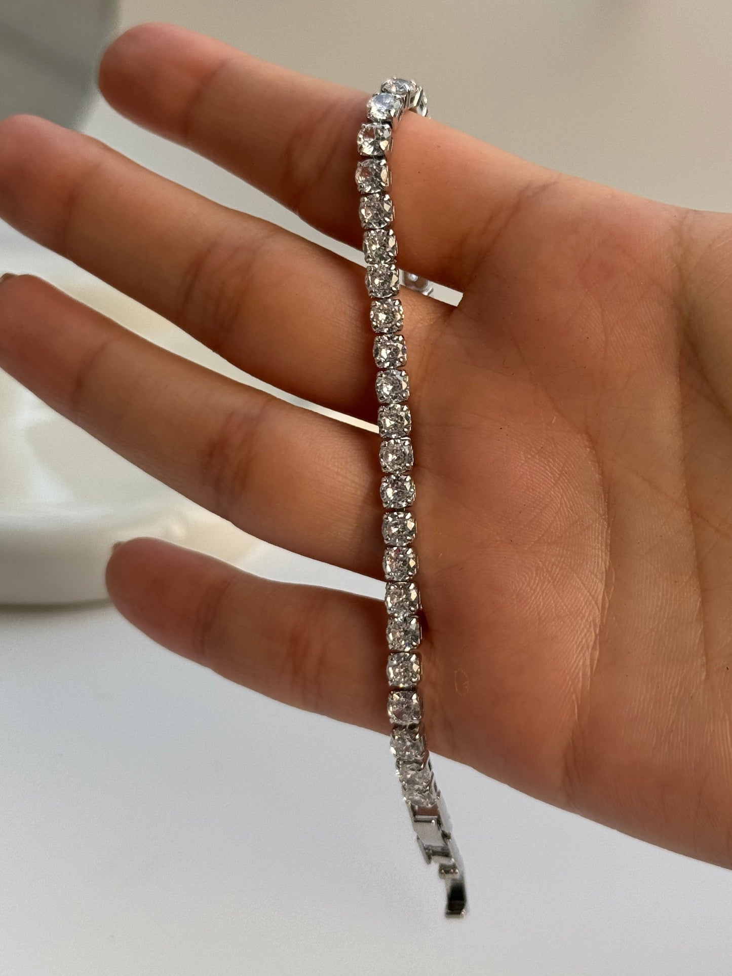 Classic Silver Tennis Bracelet