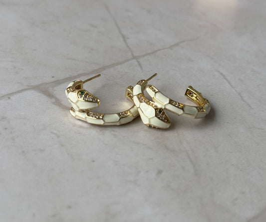 Snake hoop earrings by AurviJewelry