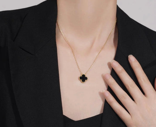 Black Clover Necklace by AurviJewelry