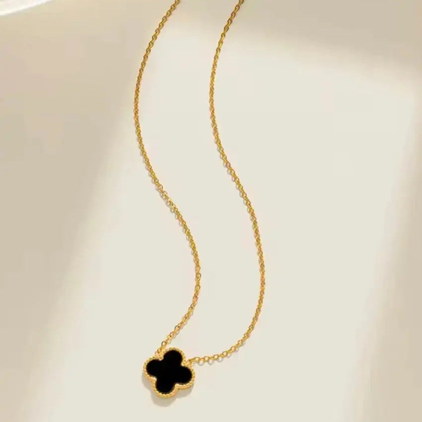 Black Clover Necklace by AurviJewelry