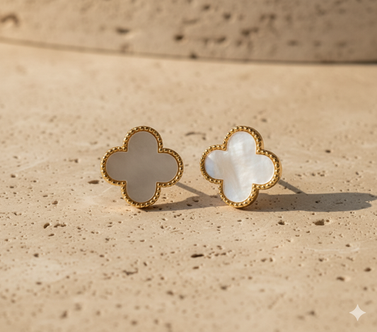 Large Clover Stud Earrings by AurviJewelry