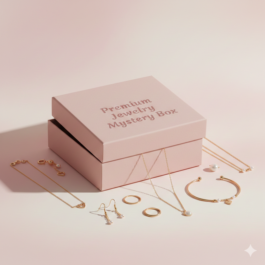 18K Gold Waterproof Tarnish Free Trendy Jewelry Mystery Box AurviJewelry