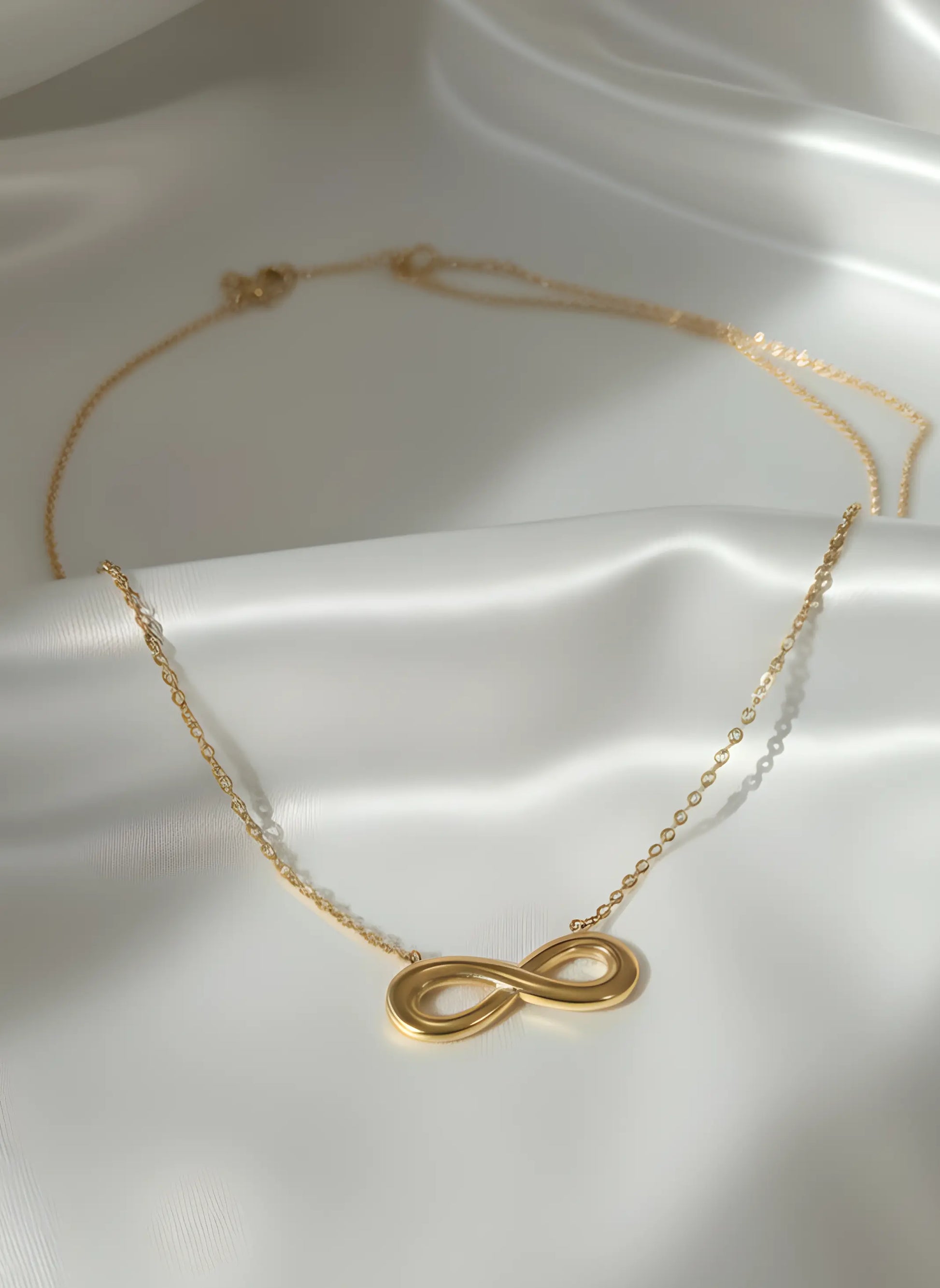 Infinity Pendant Necklace, 18K Gold Plated - AurviJewelry