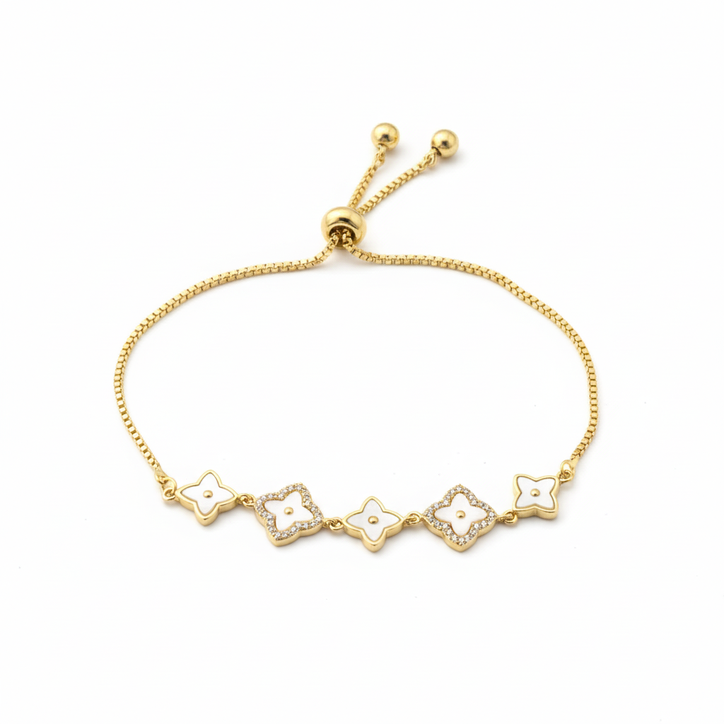 Clover Bracelet 18K Gold Plated – Adjustable Bracelet