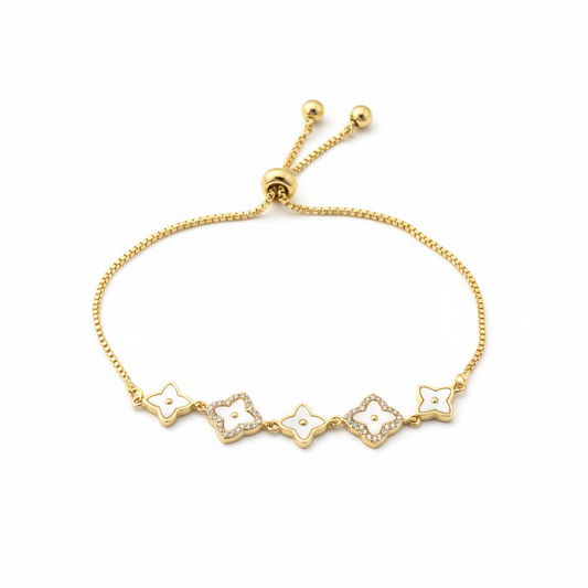 Clover Bracelet 18K Gold Plated – Adjustable Bracelet
