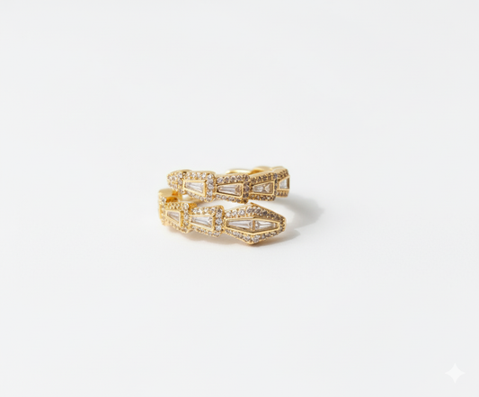 Cubic Zirconia Snake Ring – Adjustable Gold Statement Jewelry