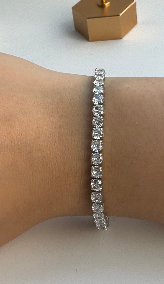 Classic Silver Tennis Bracelet