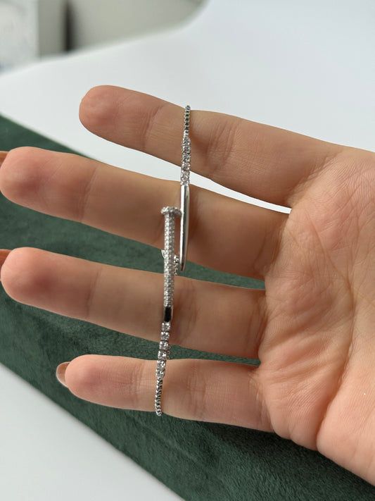 Silver Nail Chain Bracelet