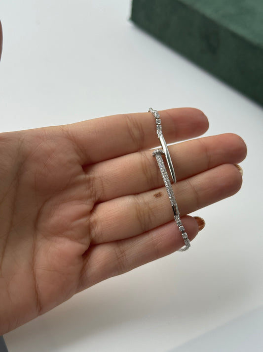 Silver Nail Chain Bracelet