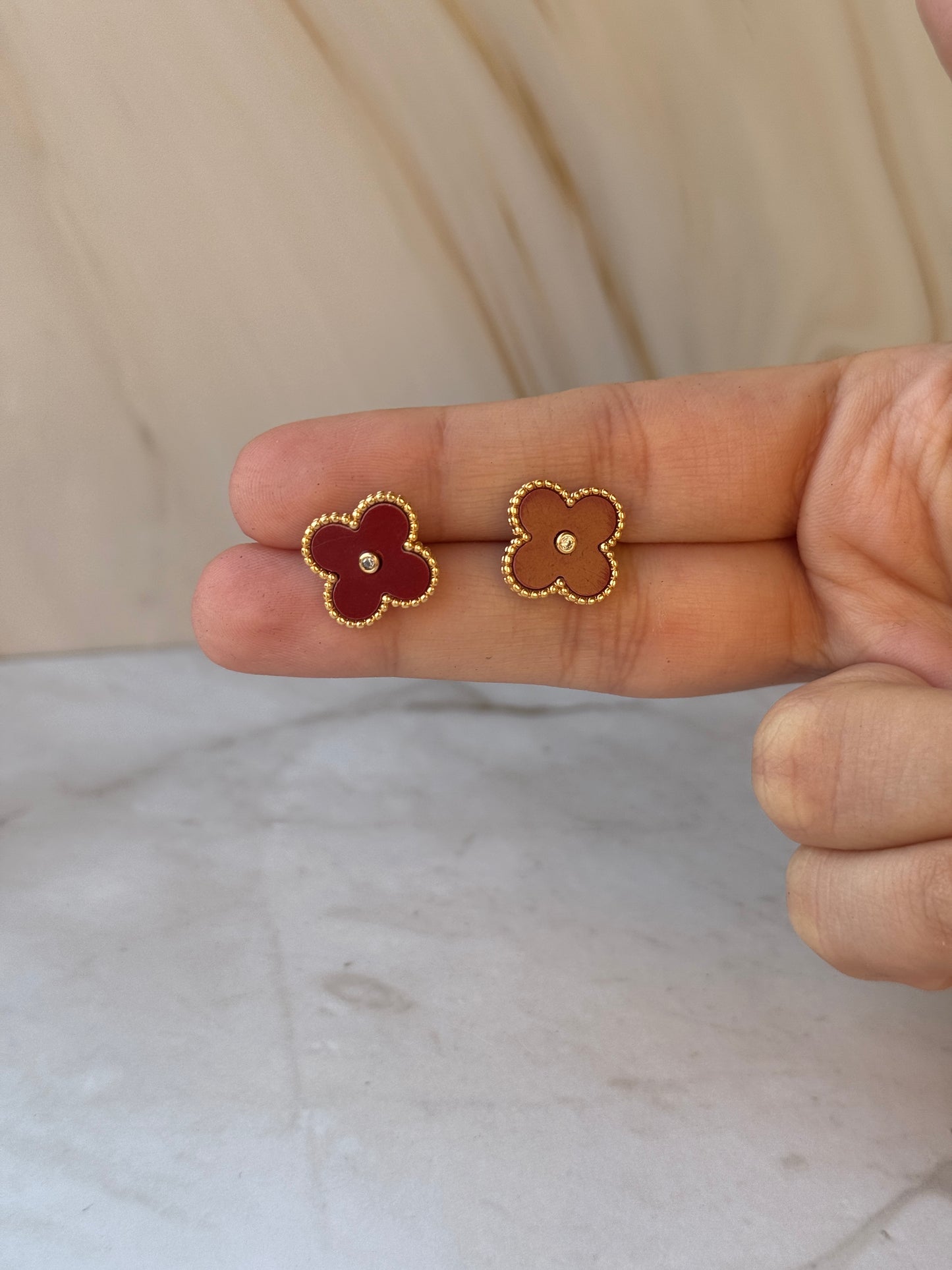 Black Clover Stud Earrings