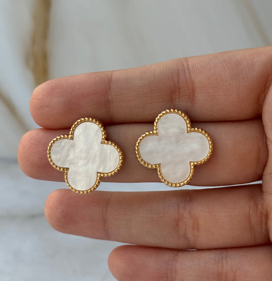 Large Clover Stud Earrings