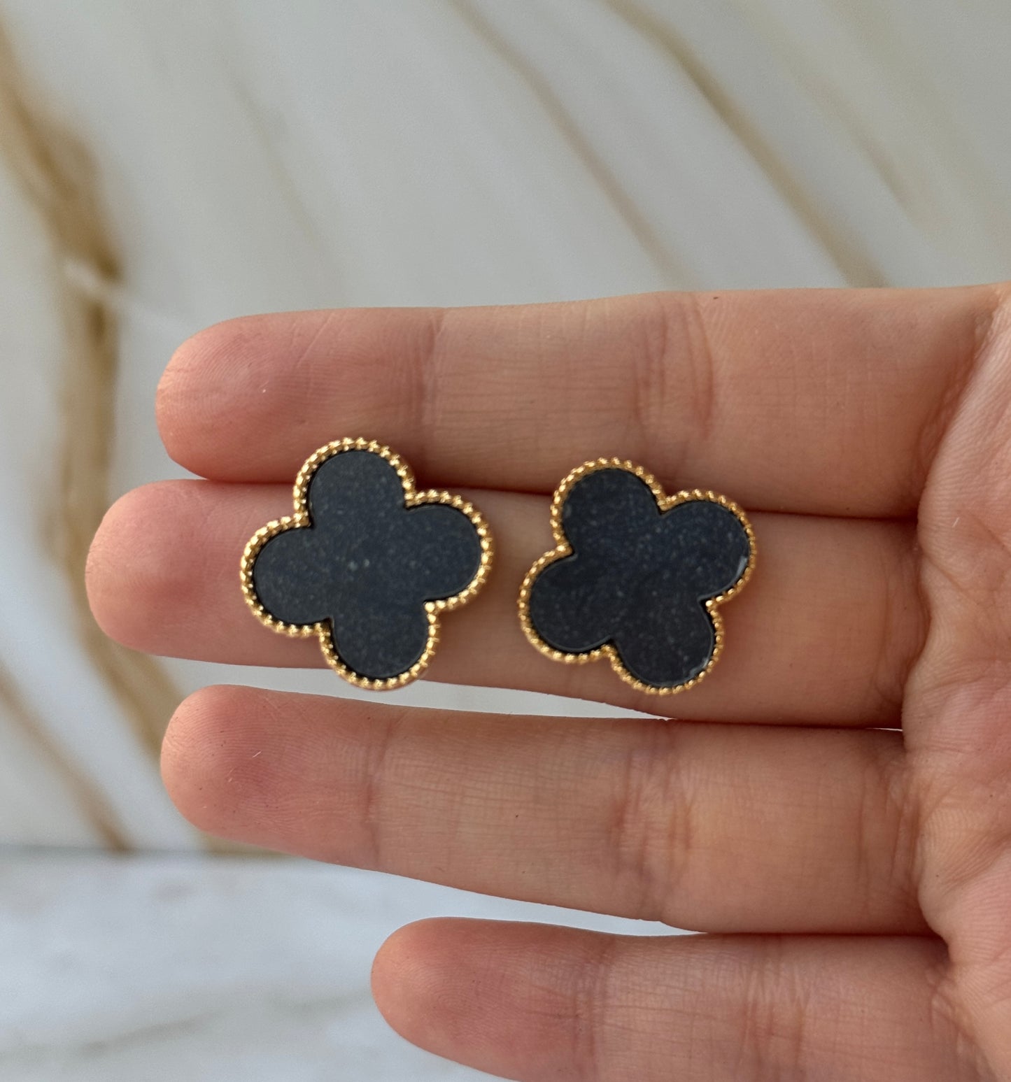 Large Clover Stud Earrings