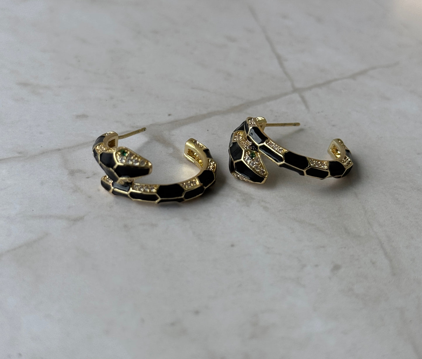 Snake hoop earrings