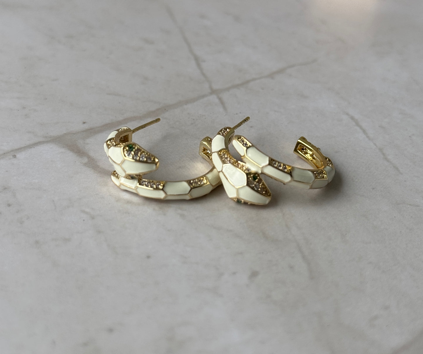 Snake hoop earrings