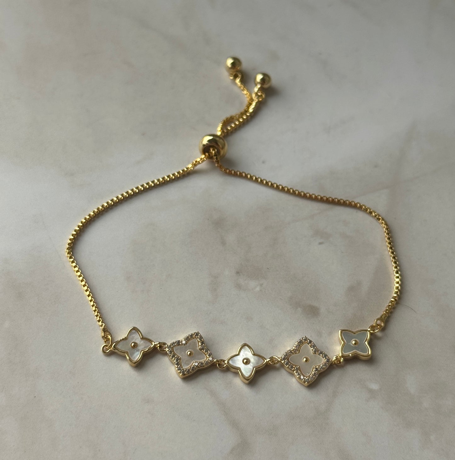 Clover Bracelet 18K Gold Plated – Adjustable Bracelet