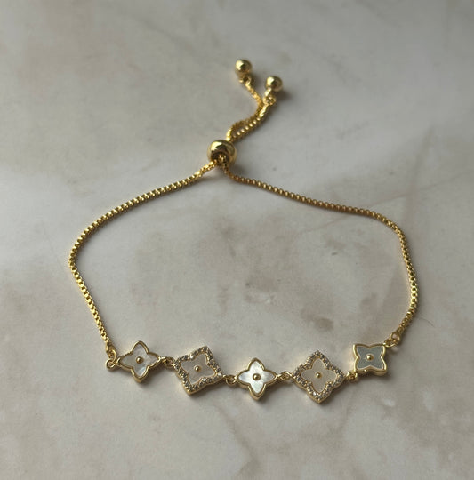 Clover Bracelet 18K Gold Plated – Adjustable Bracelet