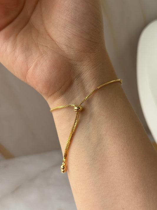 Clover CZ Bracelet 18K Gold Plated – Adjustable Pave Crystal Bracelet