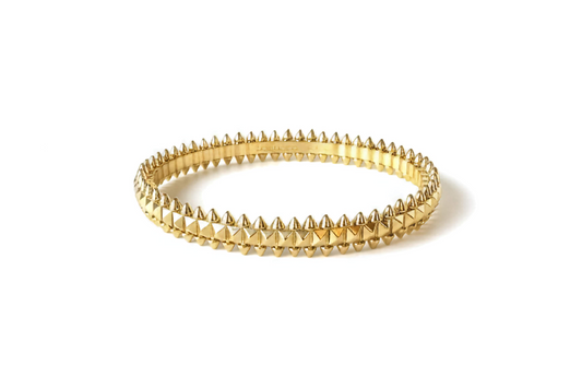 18K Gold Plated Spike Bangle Bracelet – Vintage Moving Spikes AurviJewelry